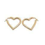 14k női arany villás kapcsos szív formájú fülbevaló (másolat)