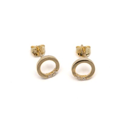 14k női arany stekkeres fülbevaló cirkónia kövekkel (másolat)