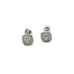 14k női fehérarany stekkeres fülbevaló cirkónia kövekkel (másolat)