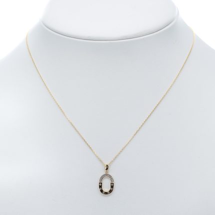 14k női arany anker nyaklánc négylevelű lóhere medállal (másolat)