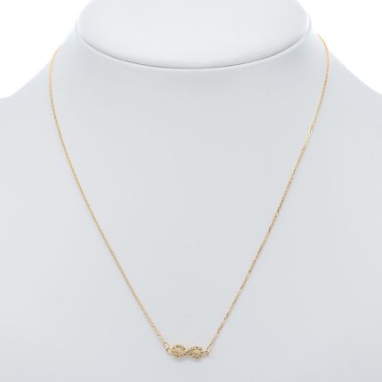 14k női arany anker nyaklánc medállal (másolat)