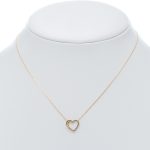 14k női arany anker nyaklánc szív medállal (másolat)