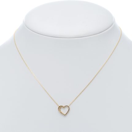 14k női arany anker nyaklánc szív medállal (másolat)