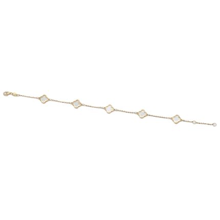 14k női arany karlánc négylevelű lóhere mintával (másolat)