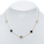 14k női arany fekete lóhere nyaklánc (másolat)