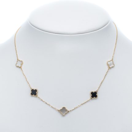 14k női arany fekete lóhere nyaklánc (másolat)