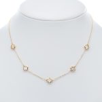 14k női arany nyaklánc négylevelű lóhere mintával (másolat)