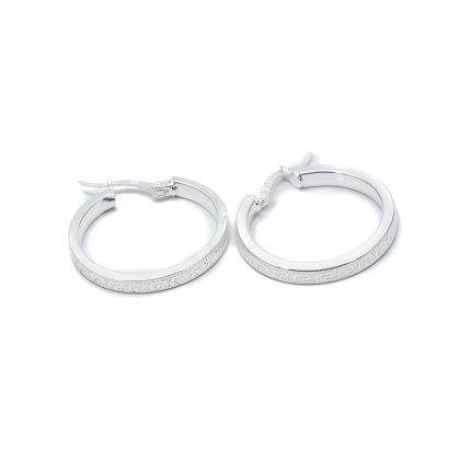 925 női ezüst villás kapcsos csavart karika fülbevaló (másolat)