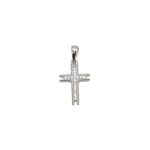 925 női ezüst kereszt medál cirkónia kövekkel