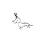 925 női ezüst cicás szív medál cirkónia kövekkel (másolat)