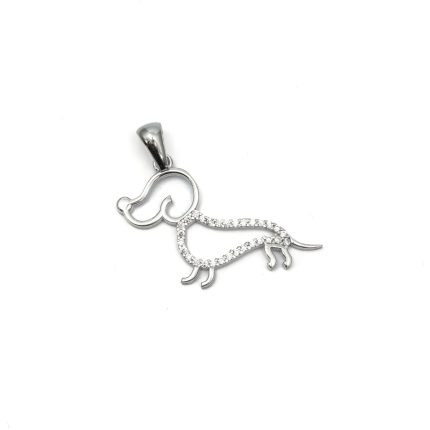 925 női ezüst cicás szív medál cirkónia kövekkel (másolat)