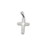 925 női ezüst kereszt medál cirkónia kövekkel (másolat)