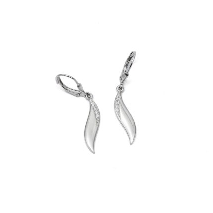 925 női ezüst fehér köves francia kapcsos fülbevaló (másolat)