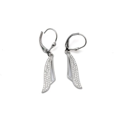 925 női ezüst zöld köves patent záras fülbevaló (másolat)