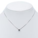 925 női ezüst nyaklánc fekete négylevelű lóhere mintával (másolat)