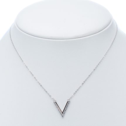 925 női ezüst nyaklánc cirkónia köves medállal (másolat)