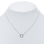 925 női ezüst nyaklánc v cirkónia köves medállal (másolat)