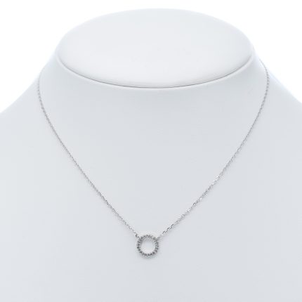 925 női ezüst nyaklánc v cirkónia köves medállal (másolat)