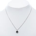 925 női ezüst nyaklánc zöld négylevelű lóhere mintával (másolat)