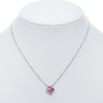 925 női ezüst nyaklánc kék négylevelű lóhere mintával (másolat)