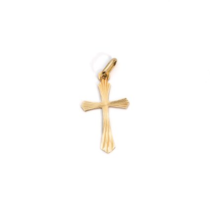 14k ferfi arany gyemantvesett kereszt medal 84366