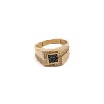 14k ferfi arany pecsetgyuru fekete kovekkel 84940