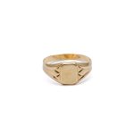 14k ferfi arany pecsetgyuru sima lappal 84205