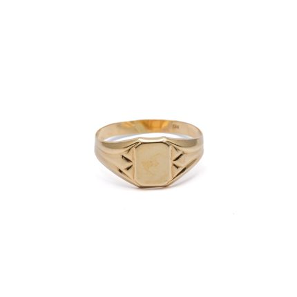 14k ferfi arany pecsetgyuru sima lappal 84205