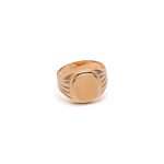 14k ferfi arany pecsetgyuru sima lappal 84745