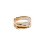 14k ferfi bicolor arany gyuru cirkonia kovel 84685