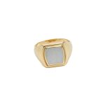 14k ferfi bicolor arany pecsetgyuru 84487