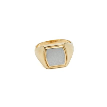 14k ferfi bicolor arany pecsetgyuru 84487