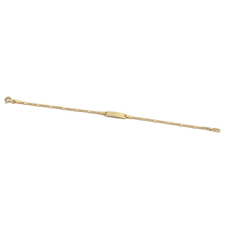 14k gyermek arany gravirozhato karlanc nevtablaval 84555