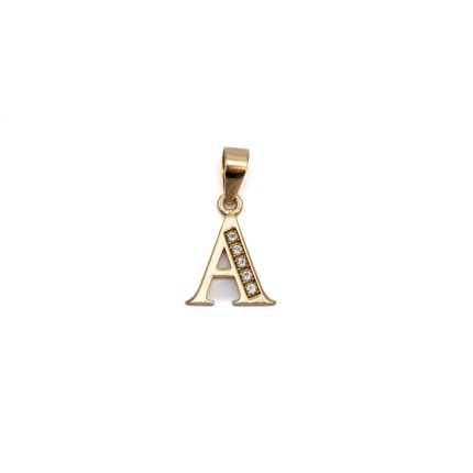 14k noi arany a betu medal cirkonia kovekkel 84139