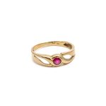 14k noi arany attort gyuru piros kovel 84744