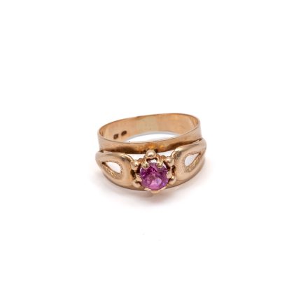 14k noi arany attort gyuru rozsaszin kovel 84759