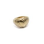 14k noi arany csavart domboru gyuru 84210