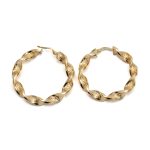 14k noi arany csavart karika fulbevalo 84509