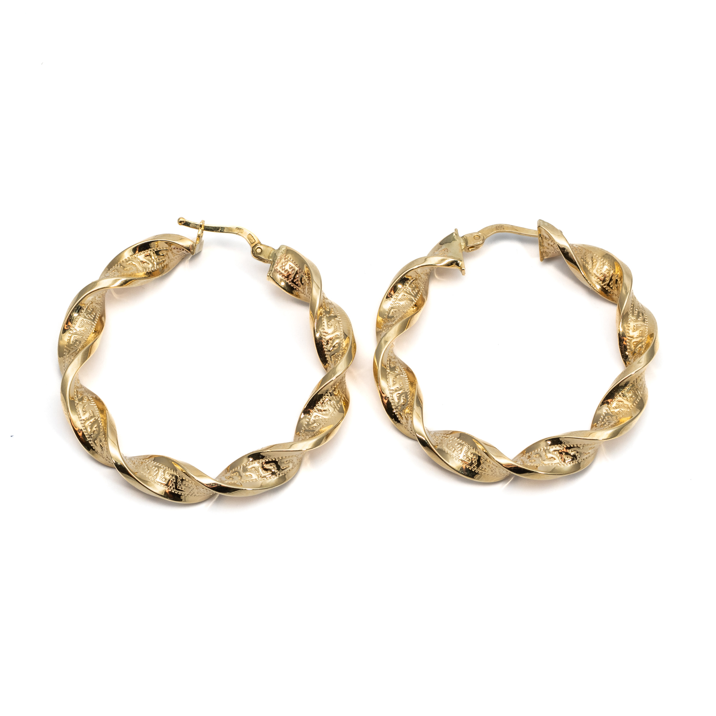 14k noi arany csavart karika fulbevalo 84509 14k noi arany csavart karika fulbevalo 84509