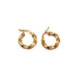 14k noi arany csavart karika fulbevalo 84883