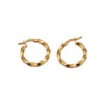 14k noi arany csavart karika fulbevalo 84888