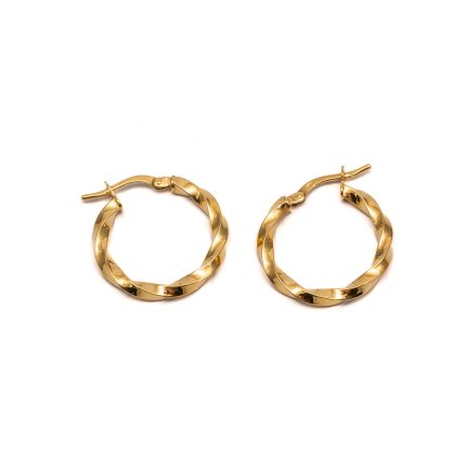 14k noi arany csavart karika fulbevalo 84888