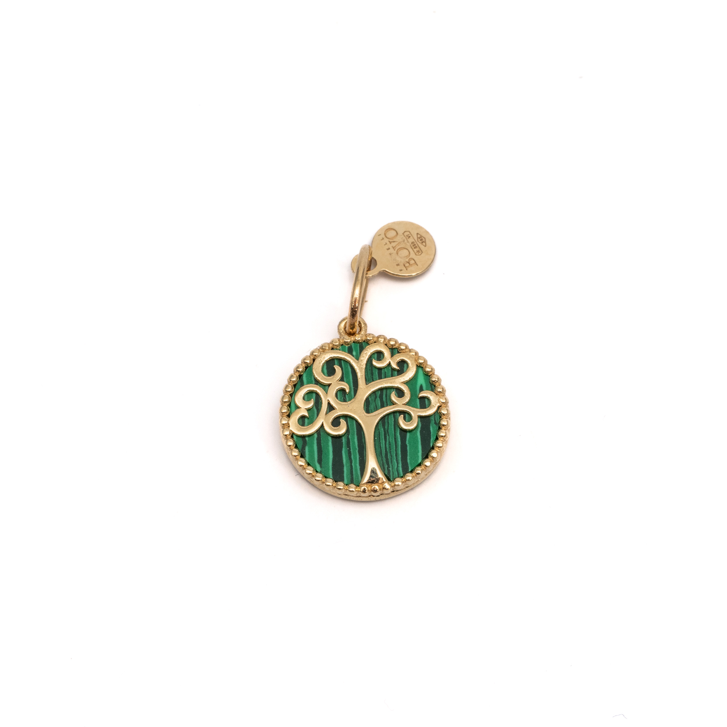 14k noi arany eletfa medal zold kovel 84924 14k noi arany eletfa medal zold kovel 84924