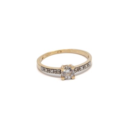 14k noi arany gyuru cirkonia kovel es kosorral 84701