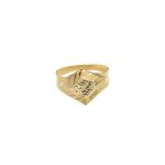 14k noi arany gyuru gyemantvesett rombusz fejjel 84515