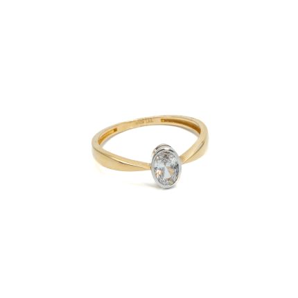14k noi arany gyuru ovalis cirkonia kovel 84472