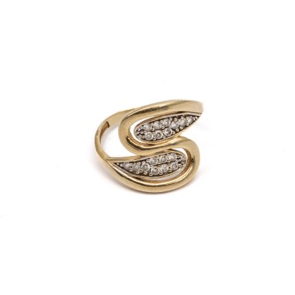14k noi arany hullam gyuru kosorral 84756