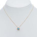 14k noi arany kek opal medalos nyaklanc 84650
