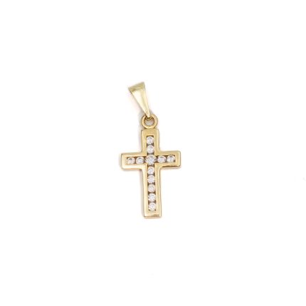 14k noi arany koves kereszt medal 84405