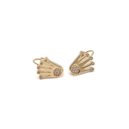 14k noi arany koves legyezo fulbevalo 84444